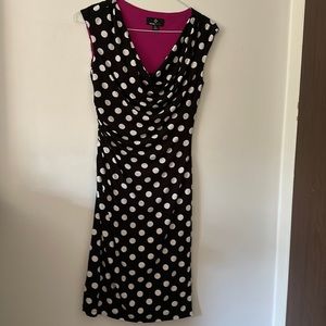 Ronni Nicole sz 6 black & white polka dot dress